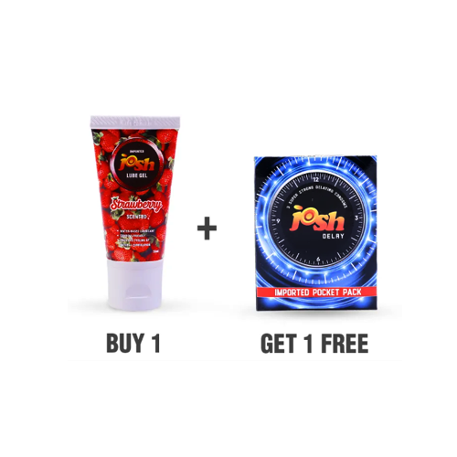 Strawberry Lube 30ml + FREE Josh Condom